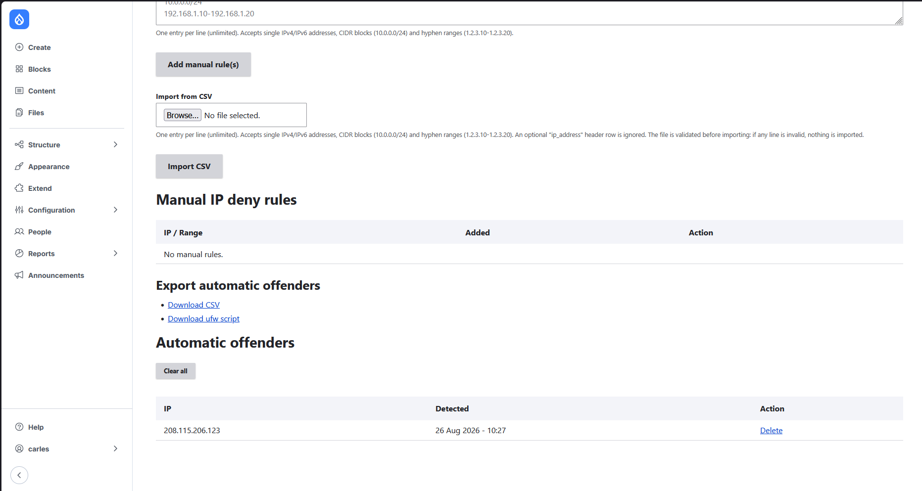 Drupal PHP Firewall