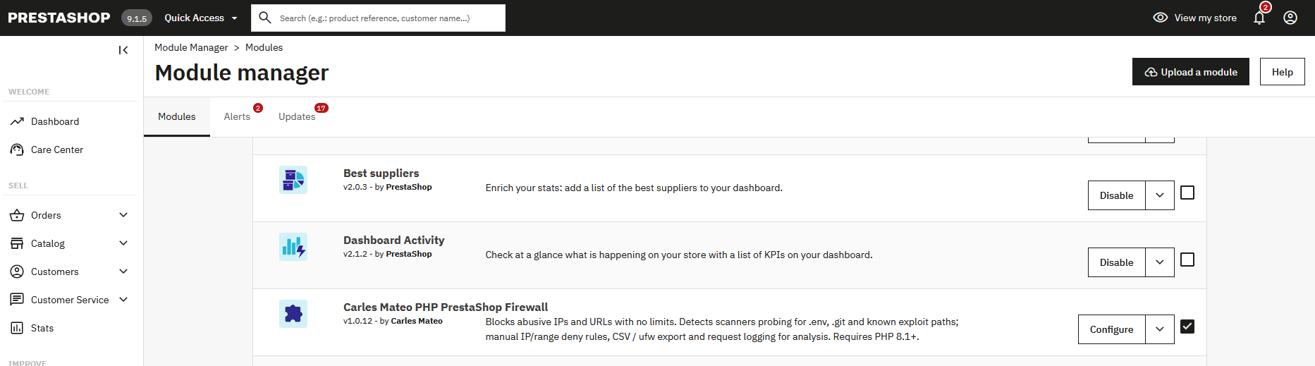 PrestaShop PHP Firewall