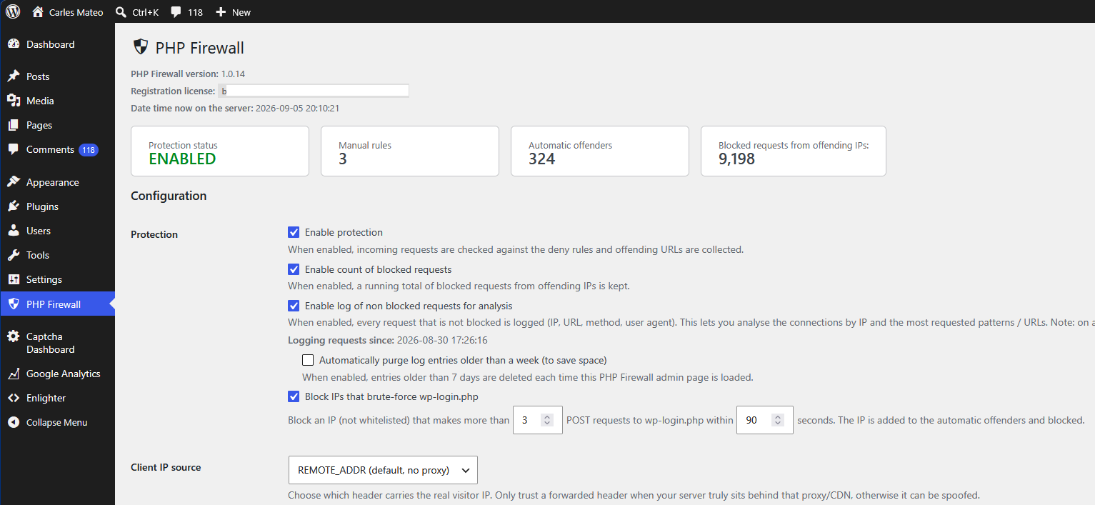 WordPress PHP Firewall